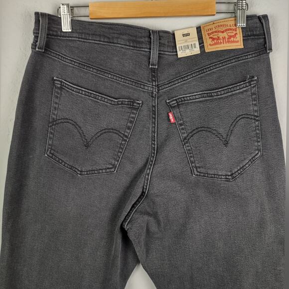 Levi's Wedgie High-Rise Straight Leg Faded Black Distressed Jeans Plus Size 16W - Picture 10 of 14